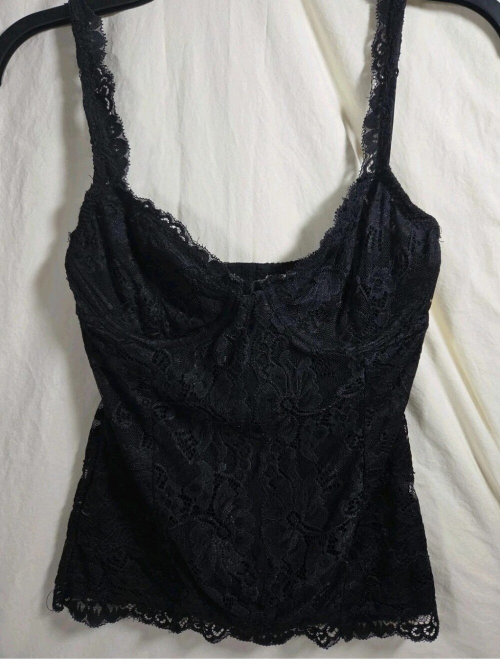 Vtg Y2K Forever 21 Black Bustier M Coquette Whimsigoth/goth Baby Doll Top